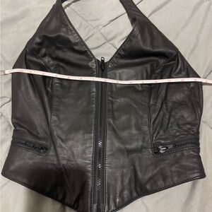 SOLD
Wilson Black Leather Halter Jacket